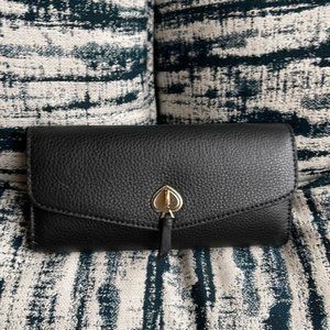 Kate Spade Marti Large Slim Flap Wallet Black
